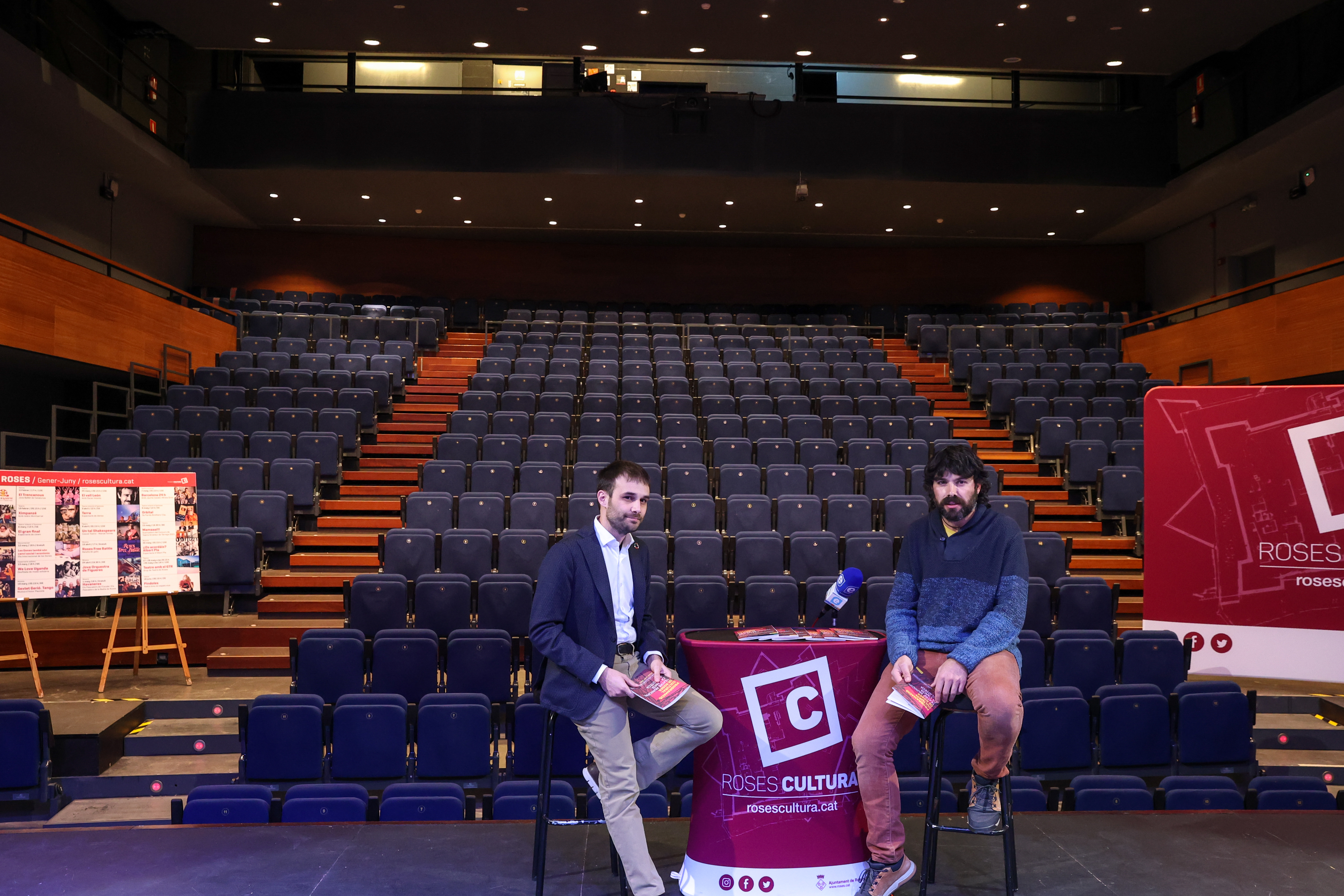 L'alcalde Joan Plana i el regidor de cultura Èric Ibáñez